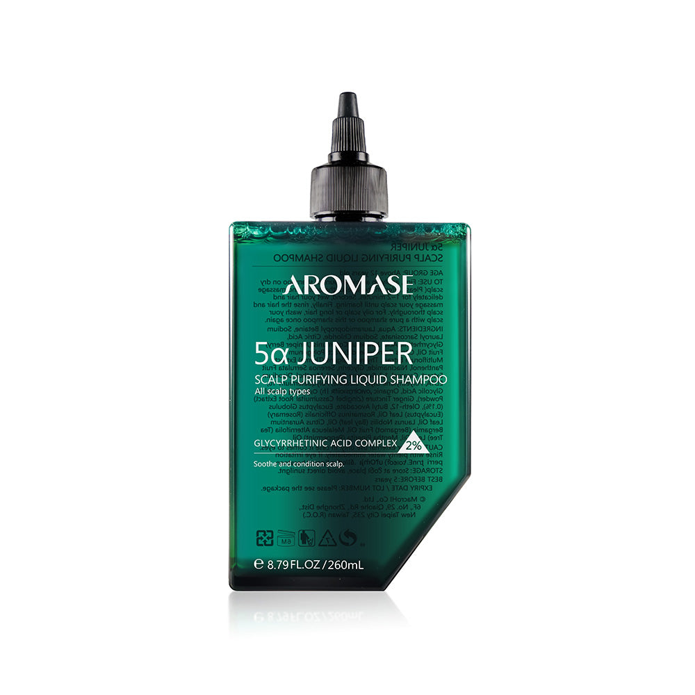 美容液 AROMASHEA MOISTURE REMEDY & SOAP REMEDY AROMASE 5α Juniper Scalp Purifying liquid Shampoo 260ml – Aromase