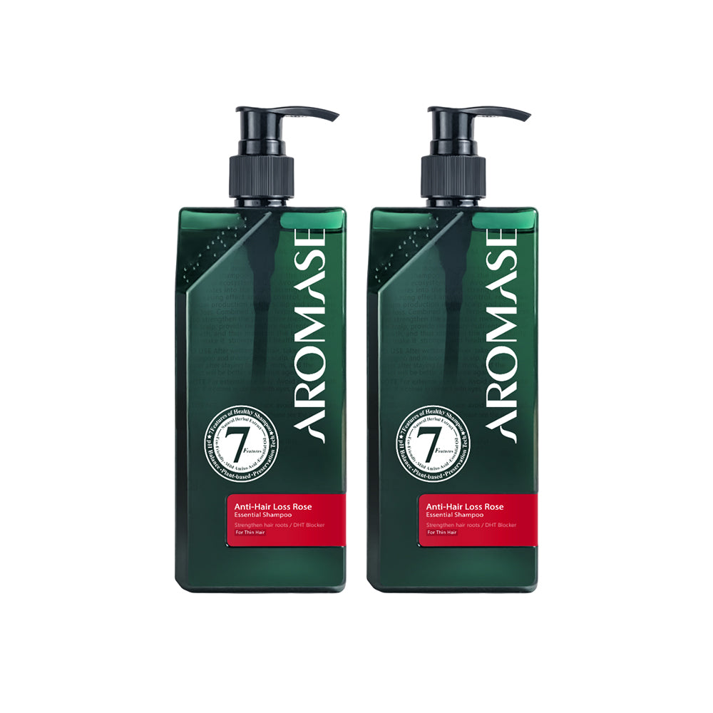 AROMASE Anti-Hair Loss Rose Essential Shampoo 400ml x2