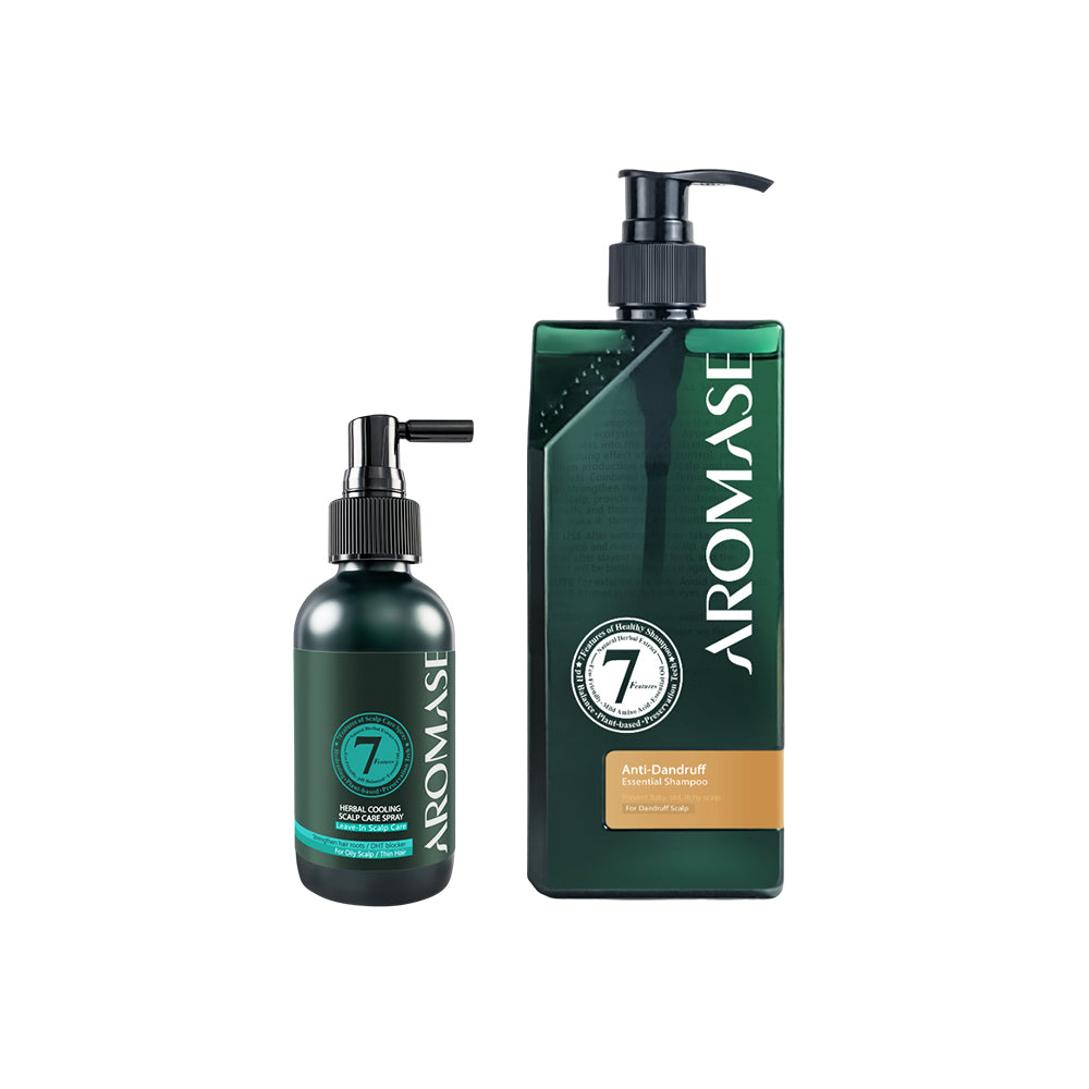Aromase dandruff & acne 400ml + Aromase Herbal Cooling Scalp Care Spray 115ml