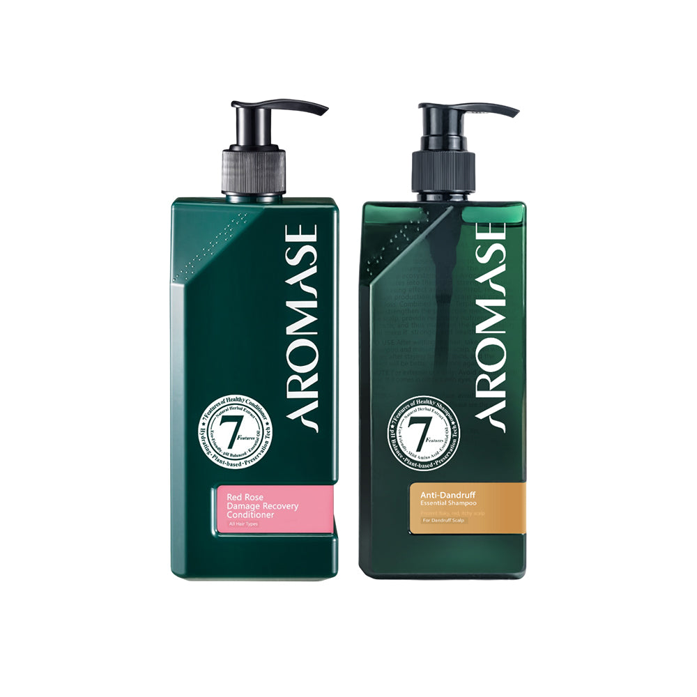 Aromase 去屑止癢洗髮精 400ml+ Aromase 玫瑰重建发质护发素 400ml