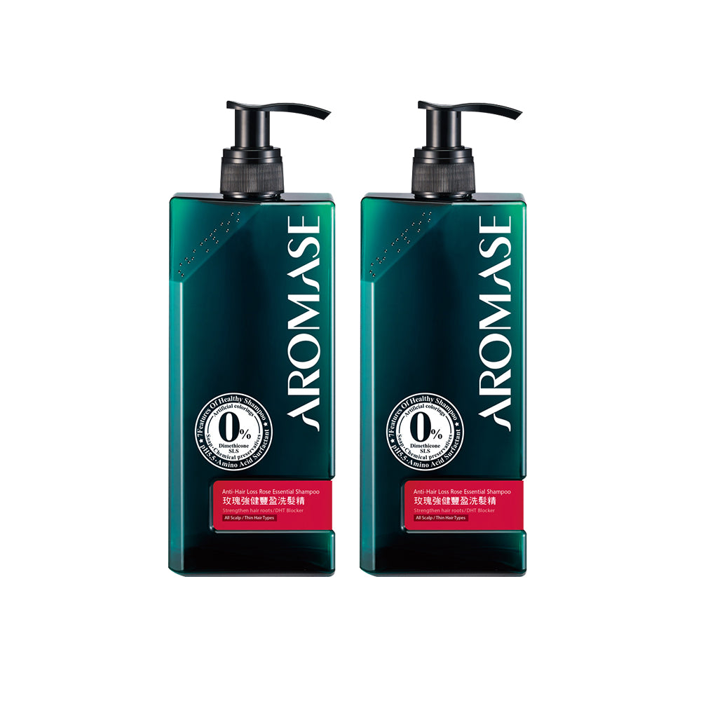 AROMASE Anti-Hair Loss Rose Essential Shampoo 400ml x2